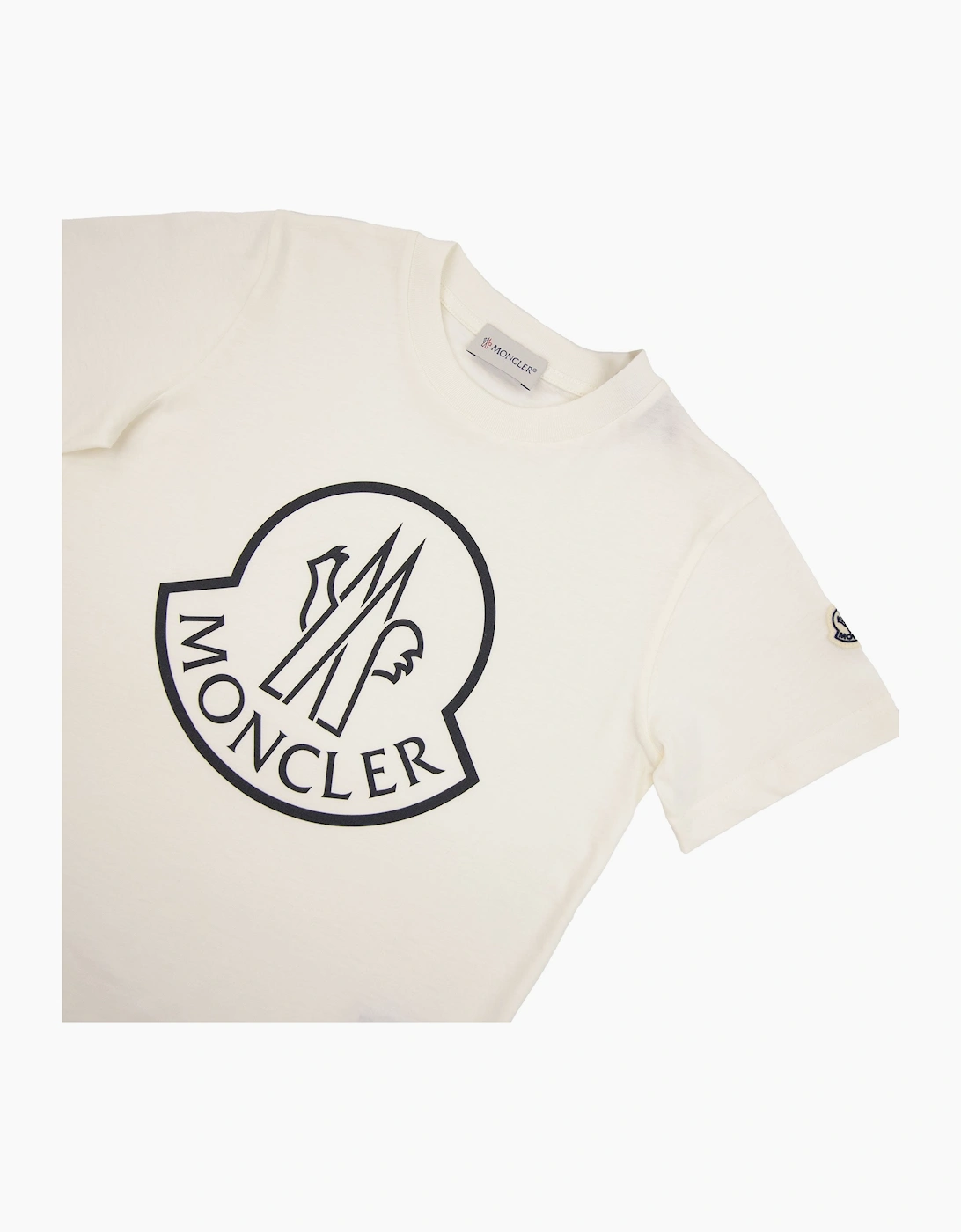 Moncler Junior Logo Jersey T-shirt White 034