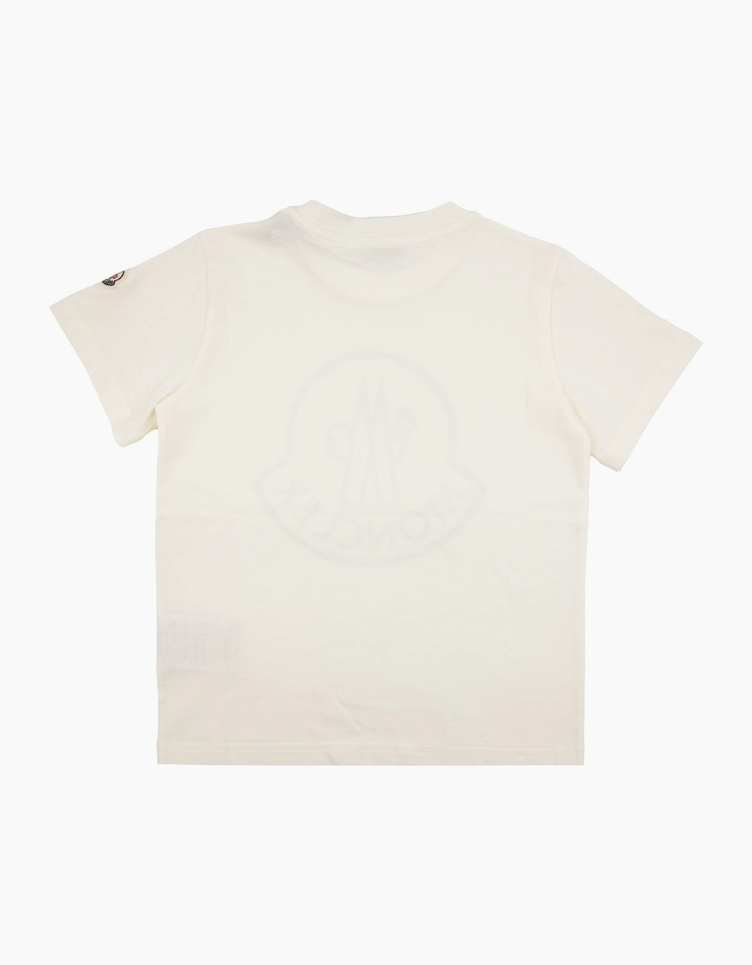 Moncler Junior Logo Jersey T-shirt White 034