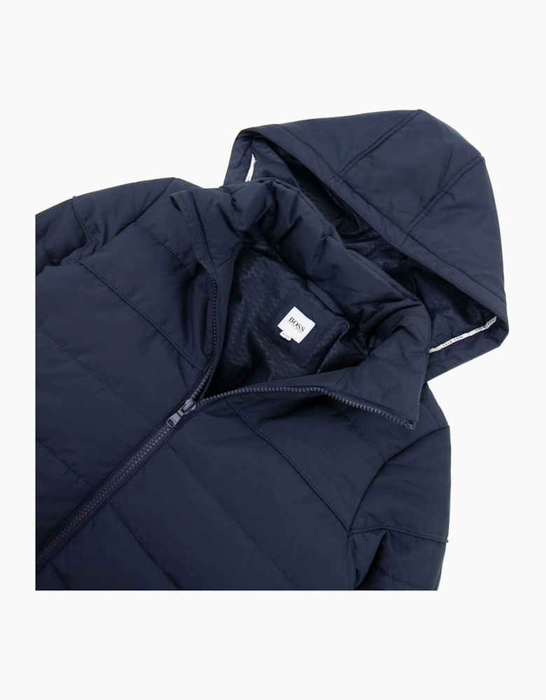 Hugo Boss Kids Back Logo Puffer Down Jacket Navy