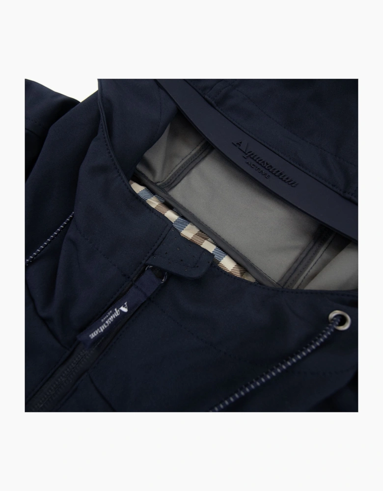 Aquascutum Shell Hybrid Hooded Jacket Navy 11