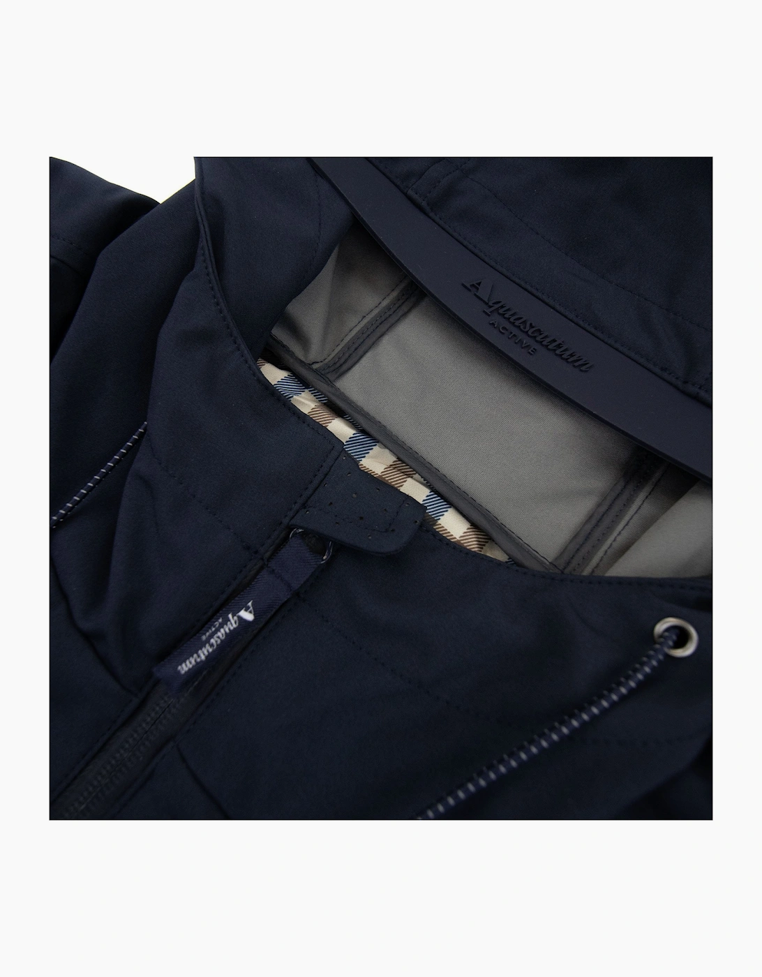 Aquascutum Shell Hybrid Hooded Jacket Navy 11