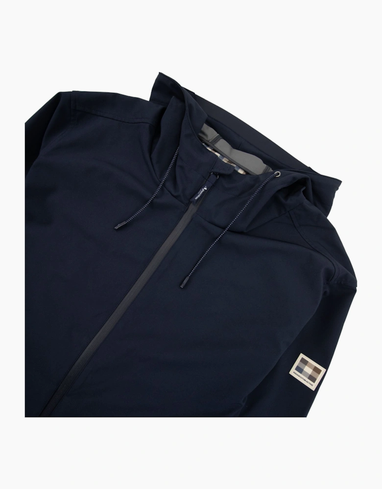 Aquascutum Shell Hybrid Hooded Jacket Navy 11