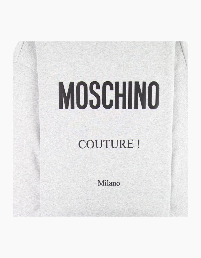 Moschino Couture Cotton Sweatshirt With Logo Grey