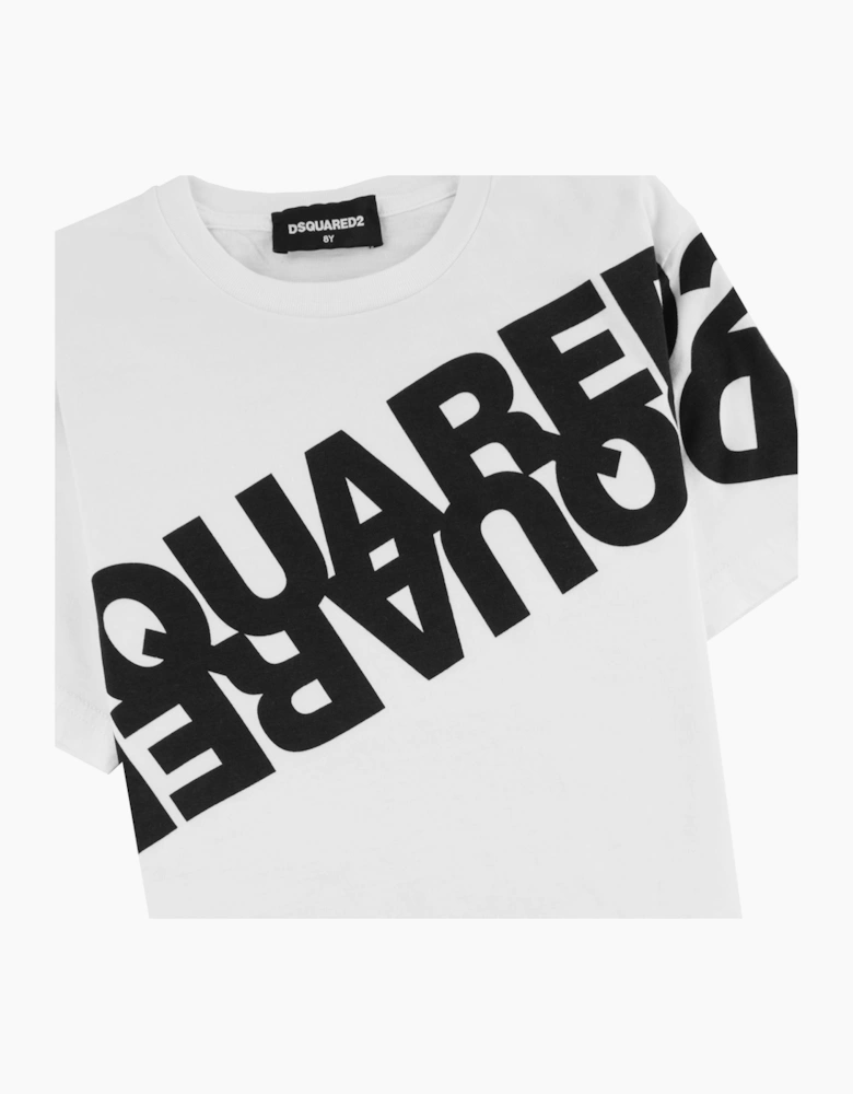 Dsquared2 Kids Mirrored Logo T-shirt White