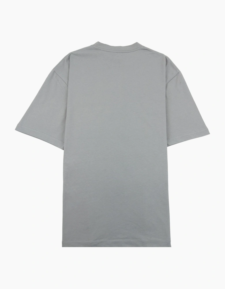 Balenciaga Bb Embroidered Chest Logo T-shirt Grey