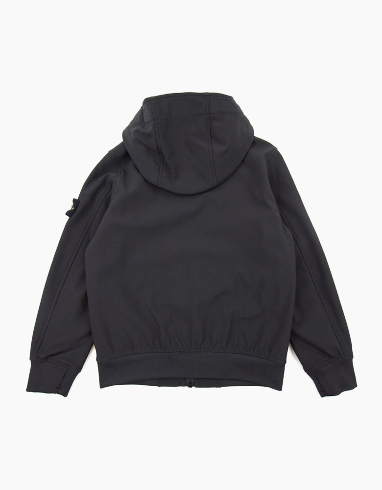 Stone Island Junior Q0130 E.dye Technology Soft Shell R Jacket Black V0029