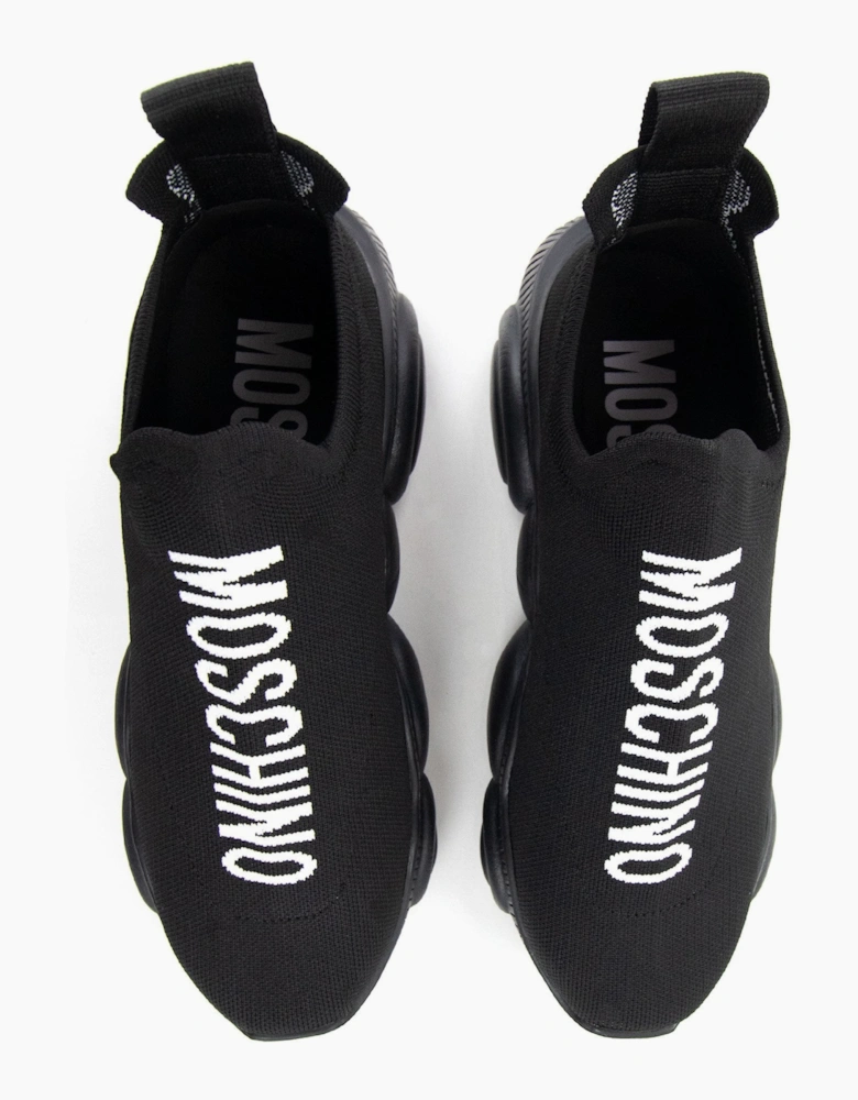 Moschino Couture Logo Socks Trainers Nero/bianco
