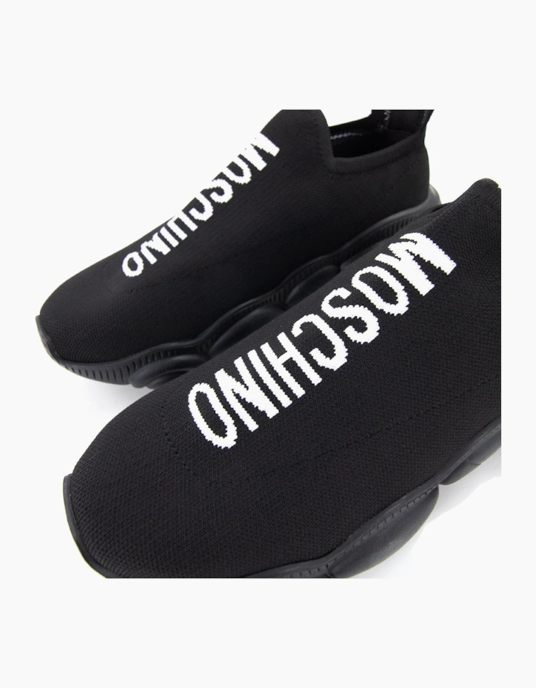 Moschino Couture Logo Socks Trainers Nero/bianco