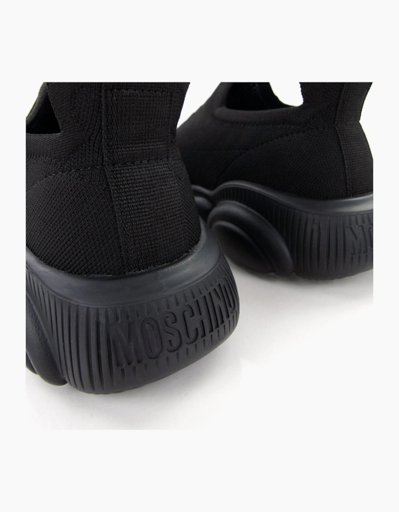 Moschino Couture Logo Socks Trainers Nero/bianco