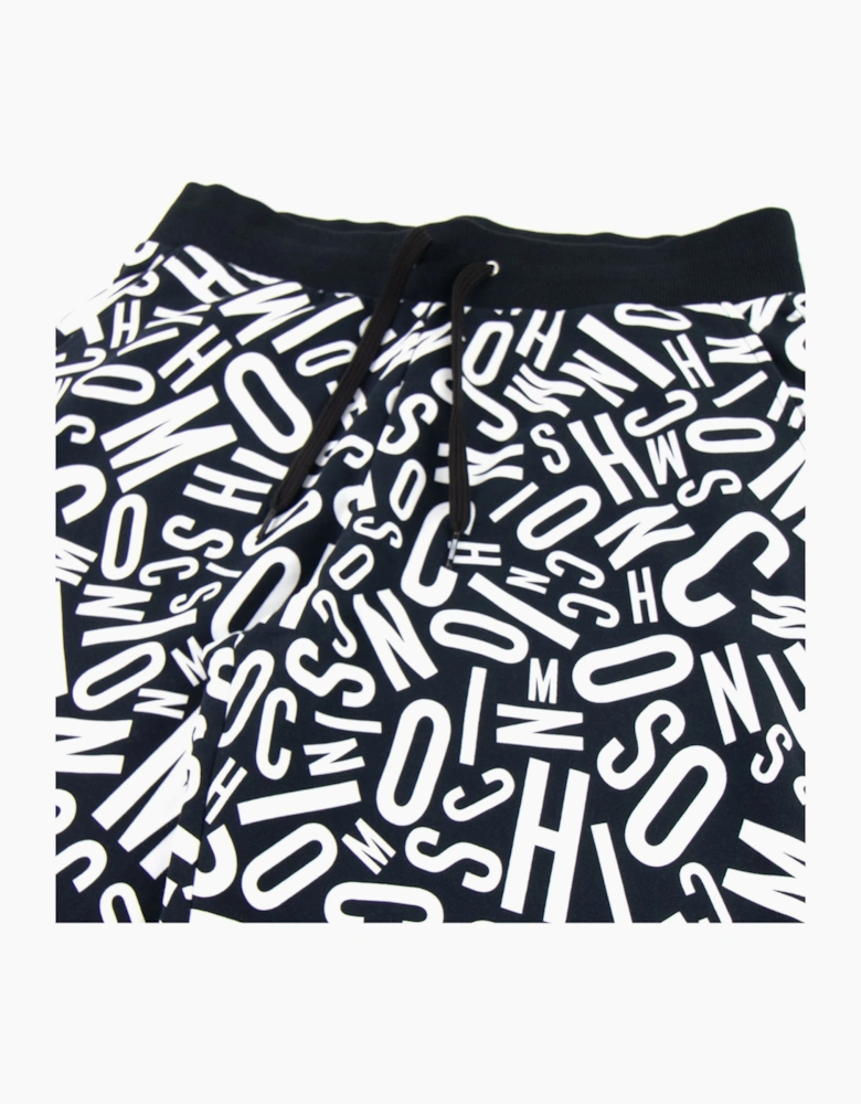 Moschino Underwear All Over Logo Bottoms Black