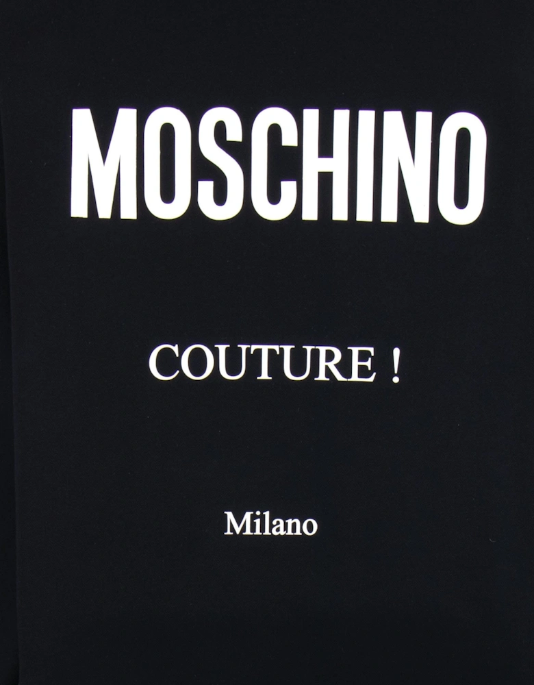Moschino Couture Cotton Sweatshirt With Logo Black