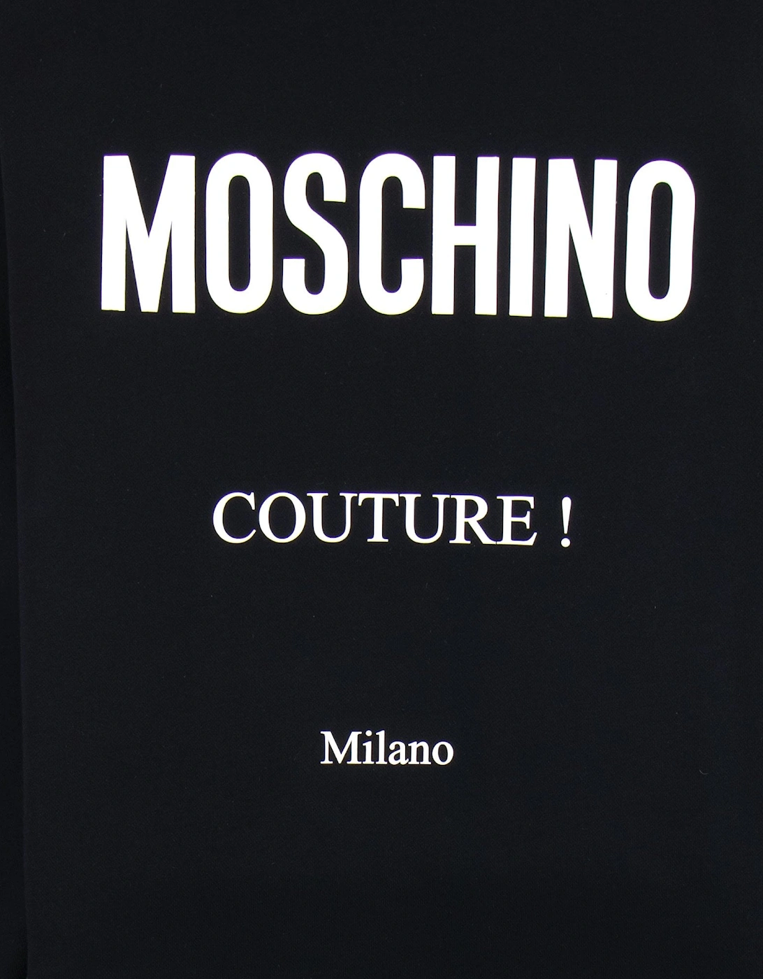 Moschino Couture Cotton Sweatshirt With Logo Black