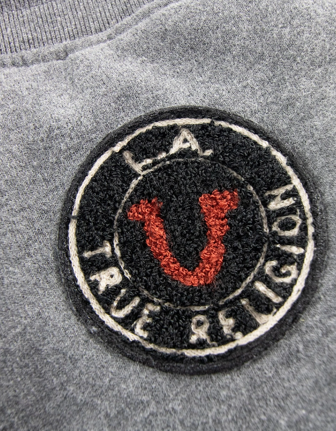 True Religion Patch Fleece Pants Dark Grey