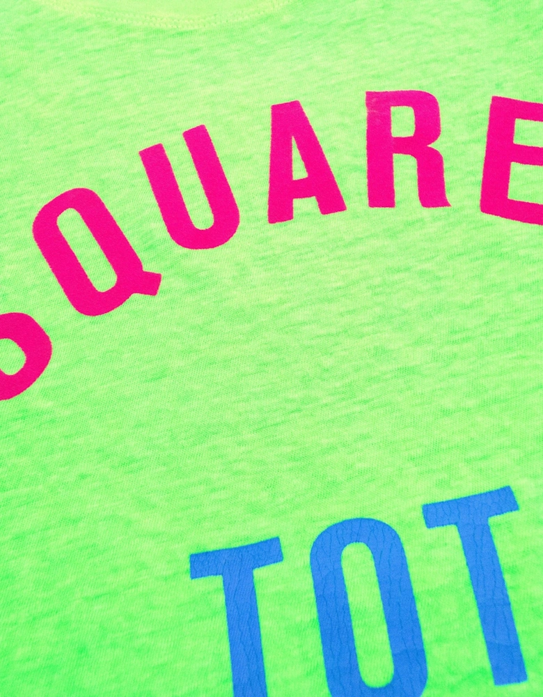 Dsquared2 Total Wave Logo T Shirt Green