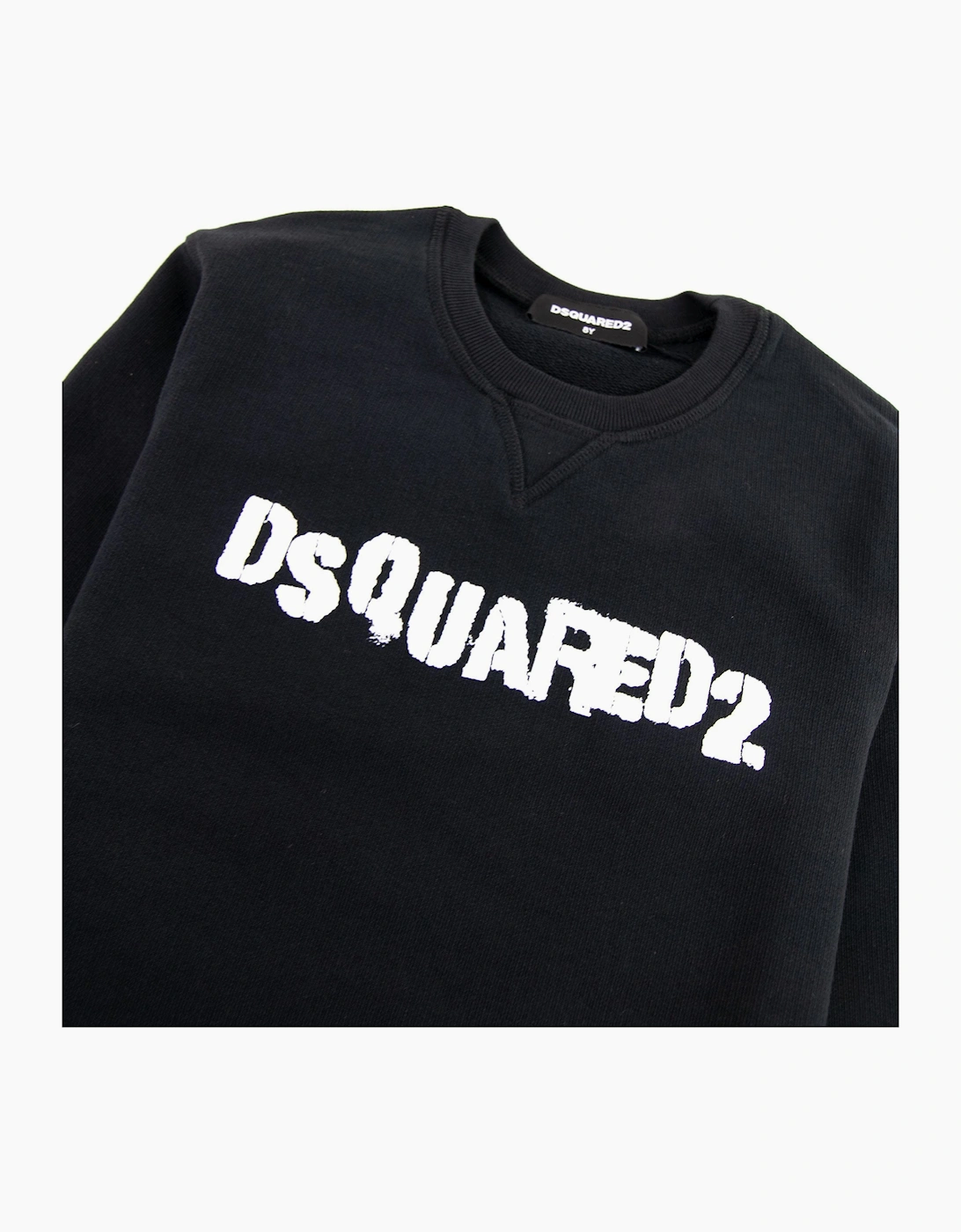 Dsquared2 Kids Stamped Logo Crewneck Sweatshirt Black
