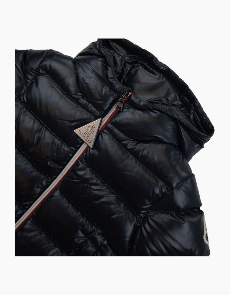 Moncler Junior New Aubert Hooded Down Jacket Navy 742