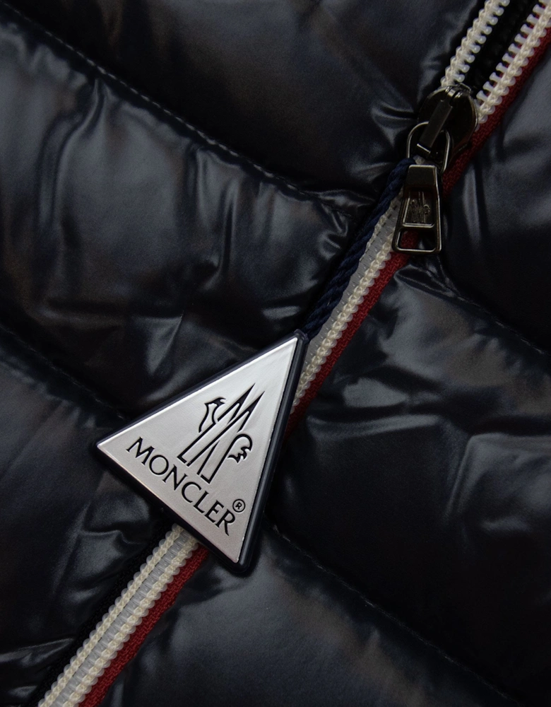 Moncler Junior New Aubert Hooded Down Jacket Navy 742