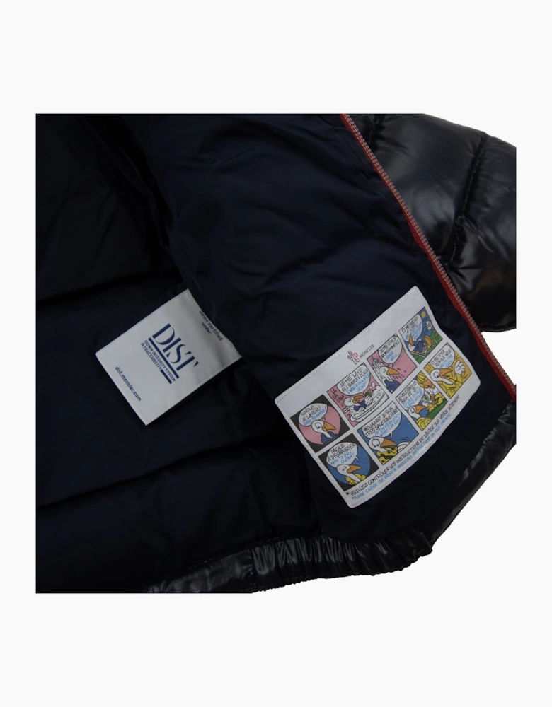 Moncler Junior New Aubert Hooded Down Jacket Navy 742