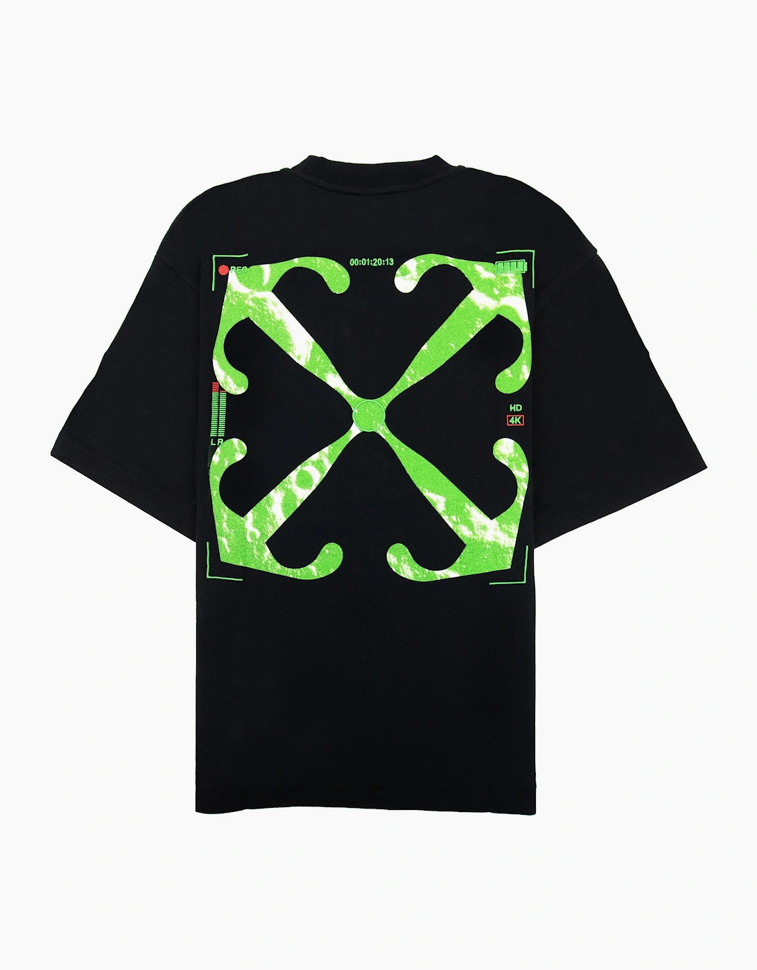 Off White Moon Cam Arrow Skate S/s T Shirt Black/green