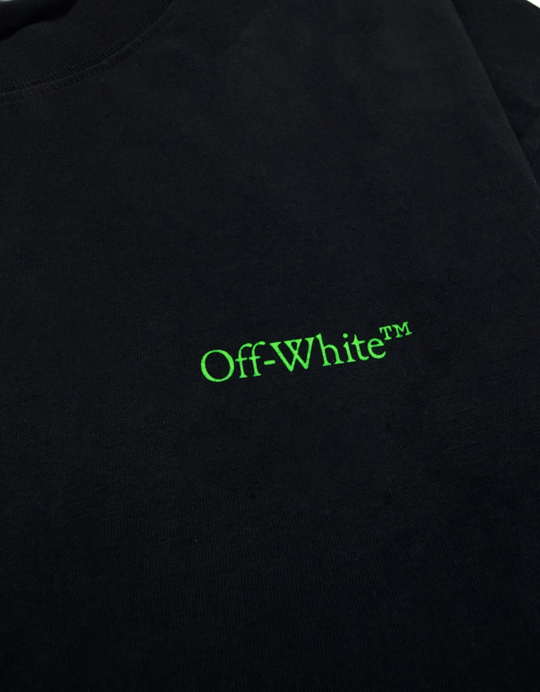 Off White Moon Cam Arrow Skate S/s T Shirt Black/green