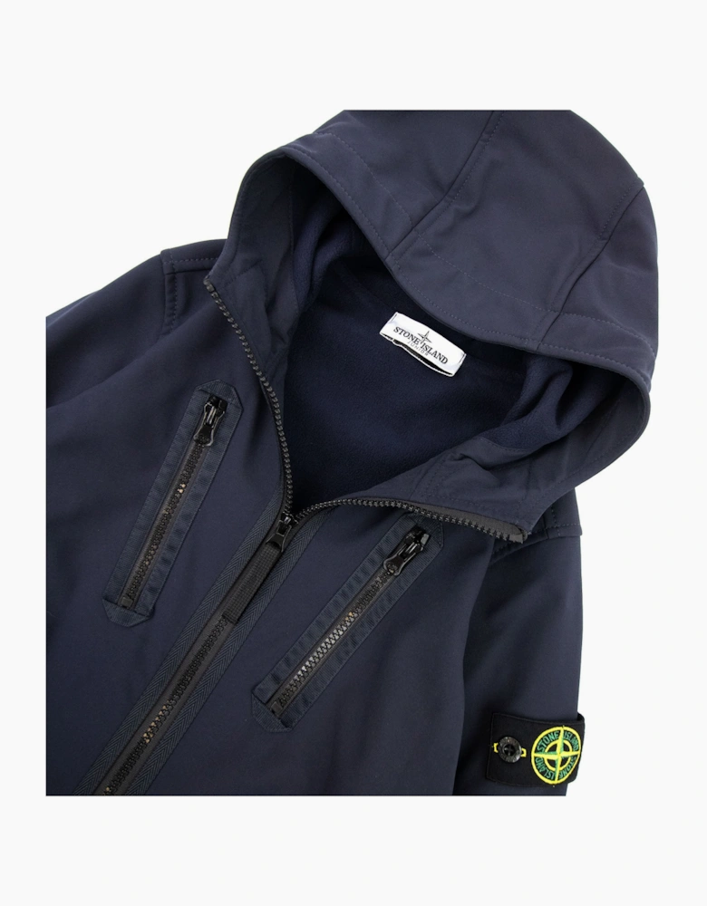 Stone Island Junior Q0130 E.dye Technology Soft Shell R Jacket Navy V0020