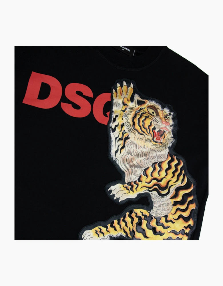 Dsquared2 Large Tiger Sweatshirt Black 900