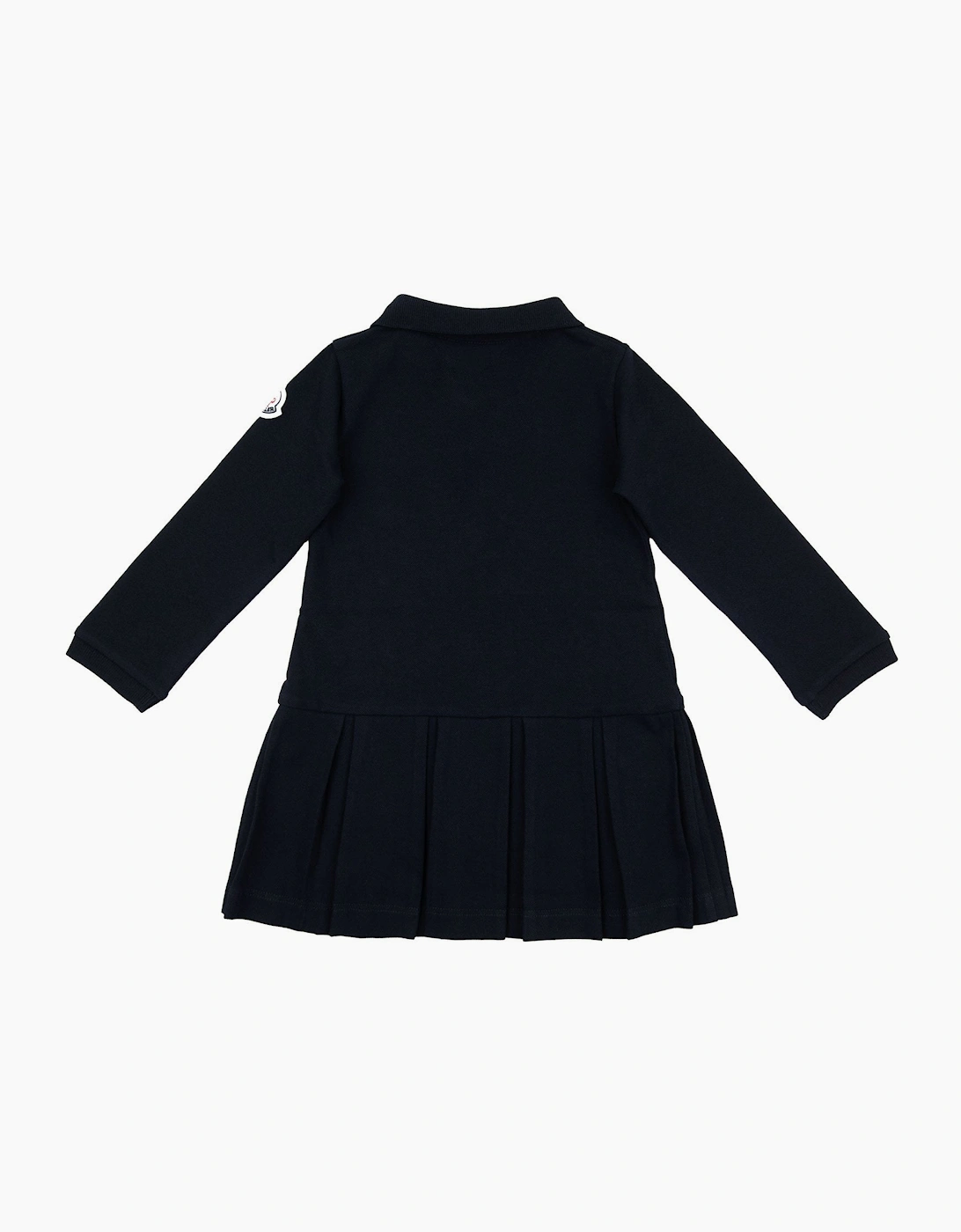 Moncler Junior Cotton Piquet Polo Dress Navy 778