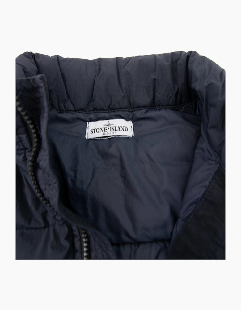 Stone Island Junior Q0123 Garment Dyed Crinkle Reps R-ny Down Navy V0020
