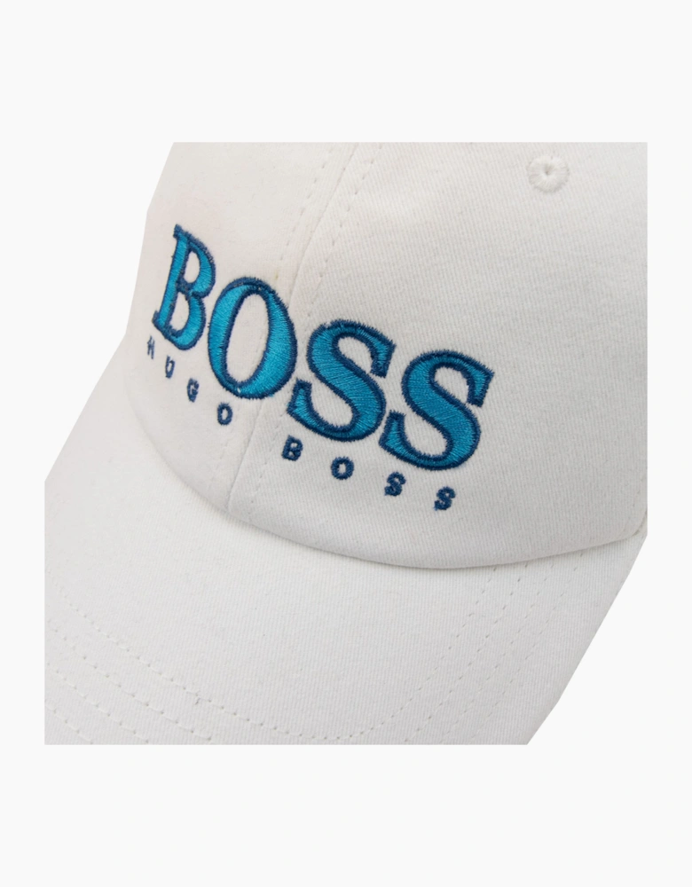 Hugo Boss Kids Embroidered Logo Cap White