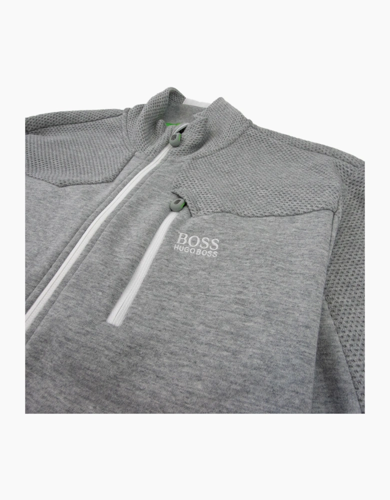 Hugo Boss Skavon Funnel Neck Tracksuit Top Grey