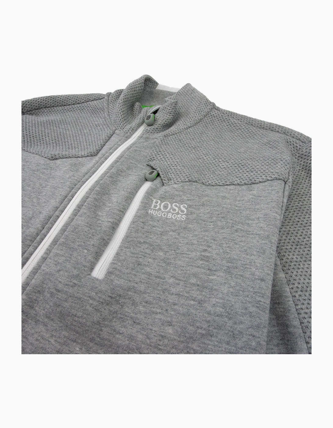 Hugo Boss Skavon Funnel Neck Tracksuit Top Grey