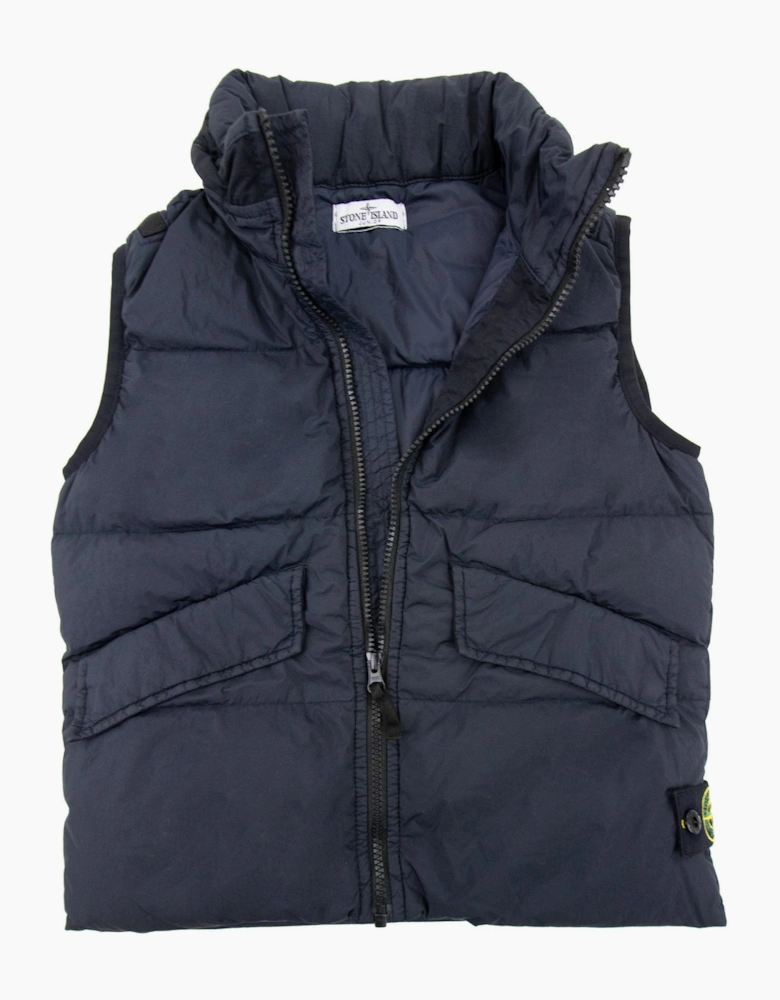 Stone Island Junior Q0123 Garment Dyed Crinkle Reps R-ny Down Navy V0020