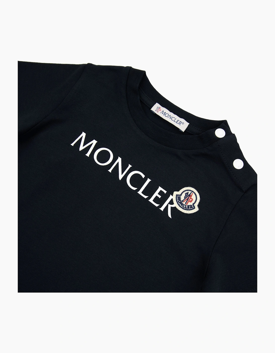 Moncler Junior Logo Jersey T-shirt Navy 778
