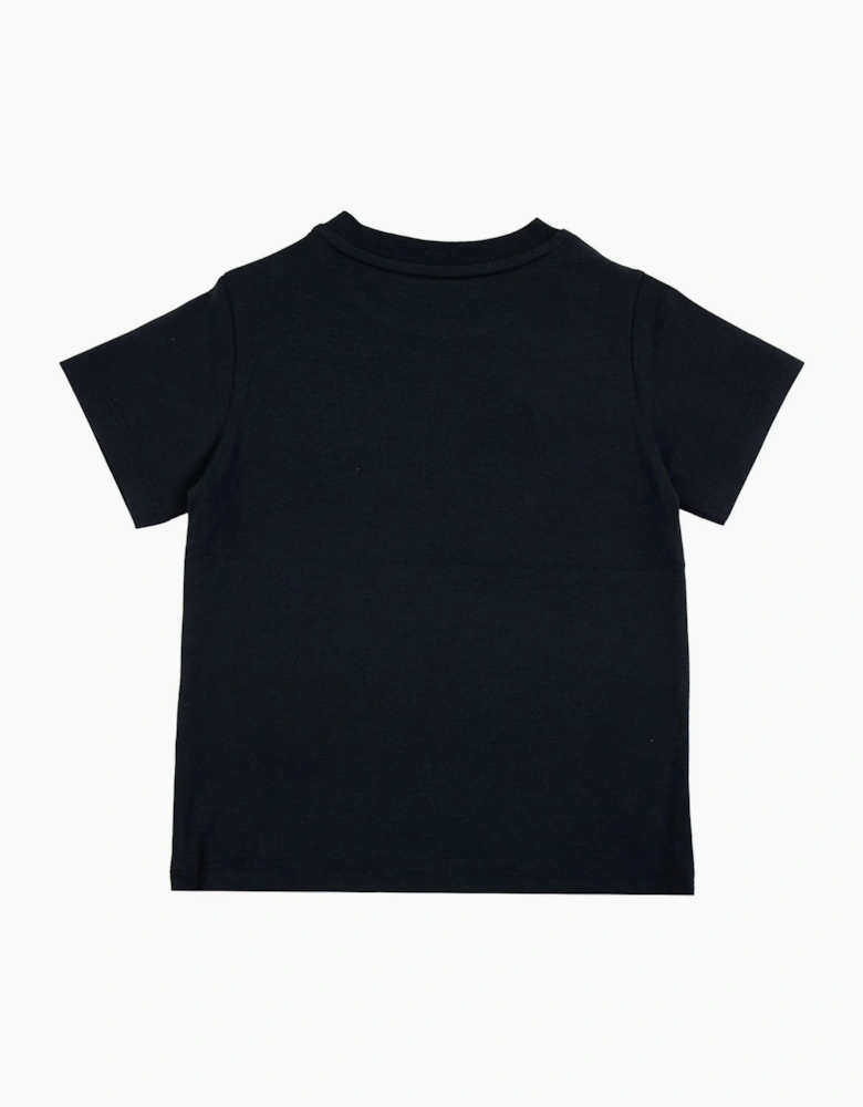 Moncler Junior Logo Jersey T-shirt Navy 778