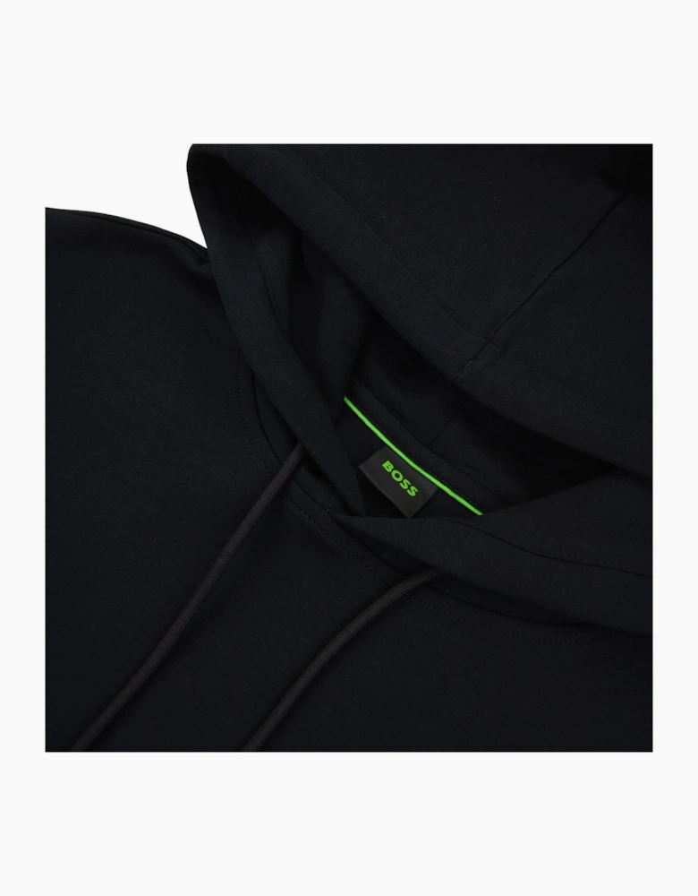 Hugo Boss Soody Stretch-cotton Hoodie With Sandwich Logo Black 001
