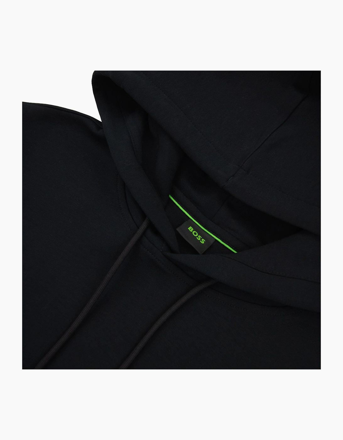 Hugo Boss Soody Stretch-cotton Hoodie With Sandwich Logo Black 001