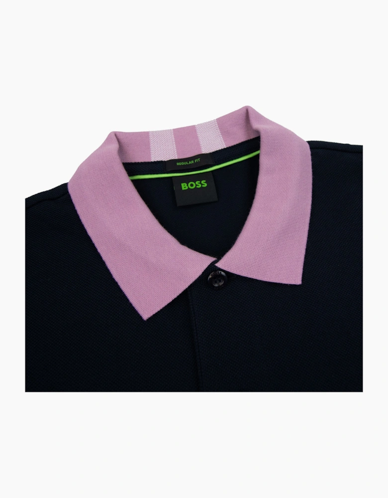 Hugo Boss Paddy 8 Contrast Collar Polo Navy 402