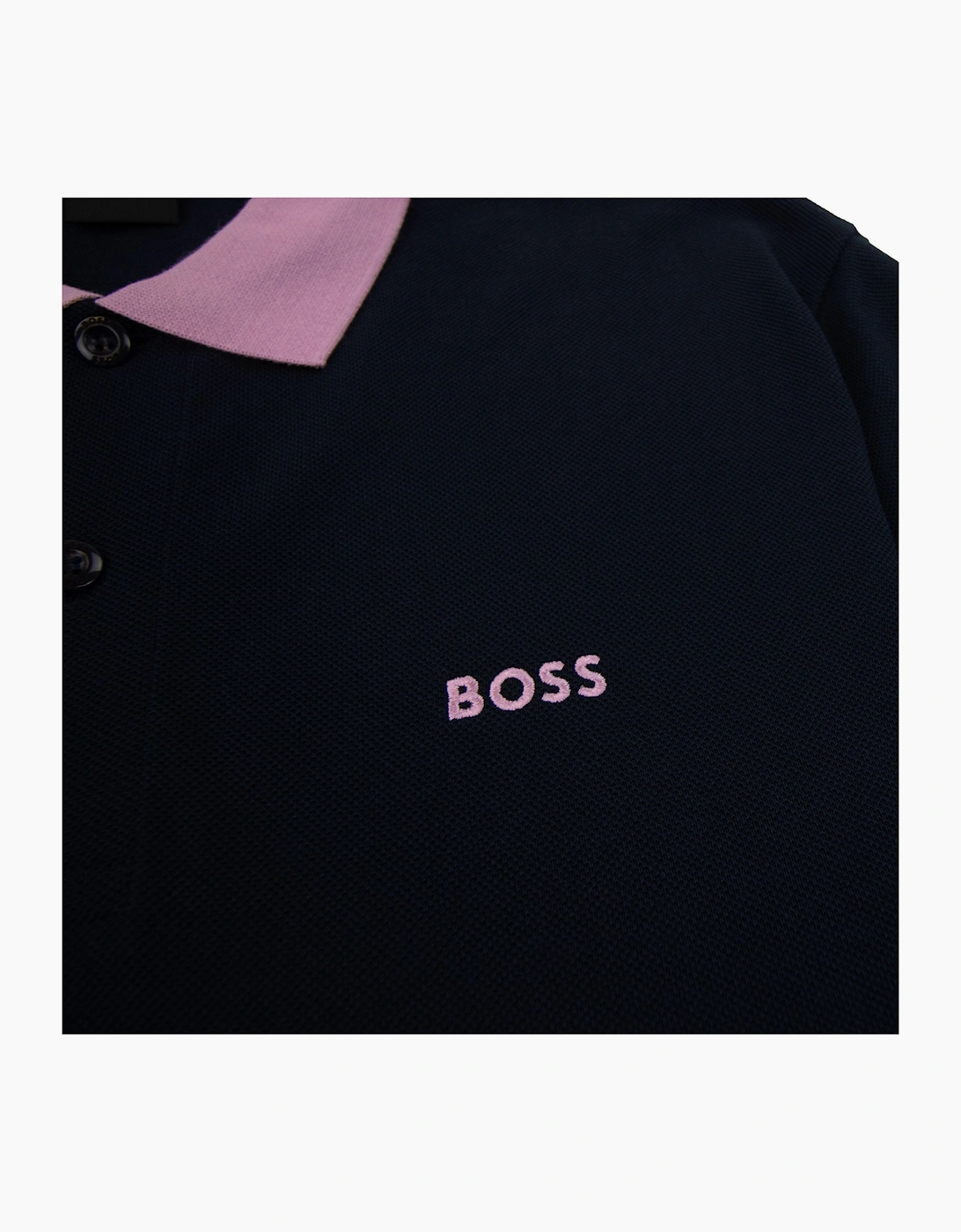 Hugo Boss Paddy 8 Contrast Collar Polo Navy 402