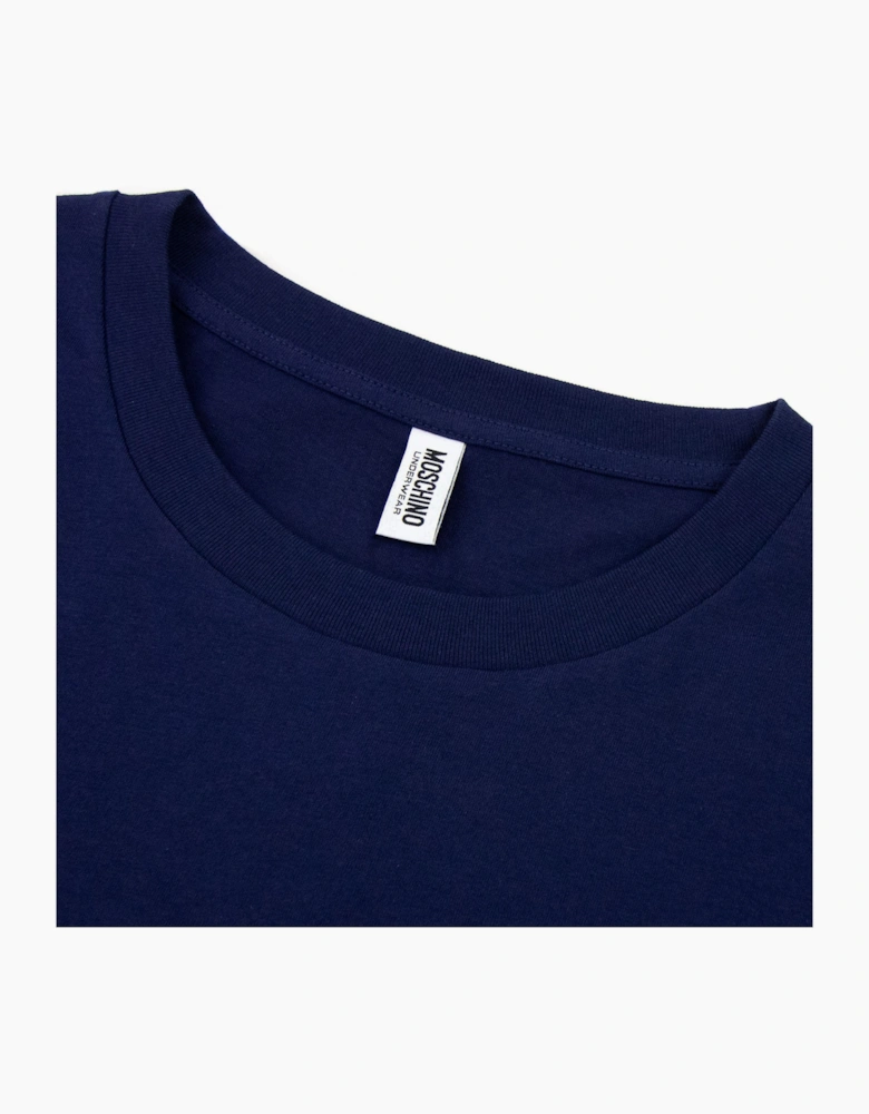 Moschino Underwear Tape Cuff Sleeve T Shirt Dark Blue