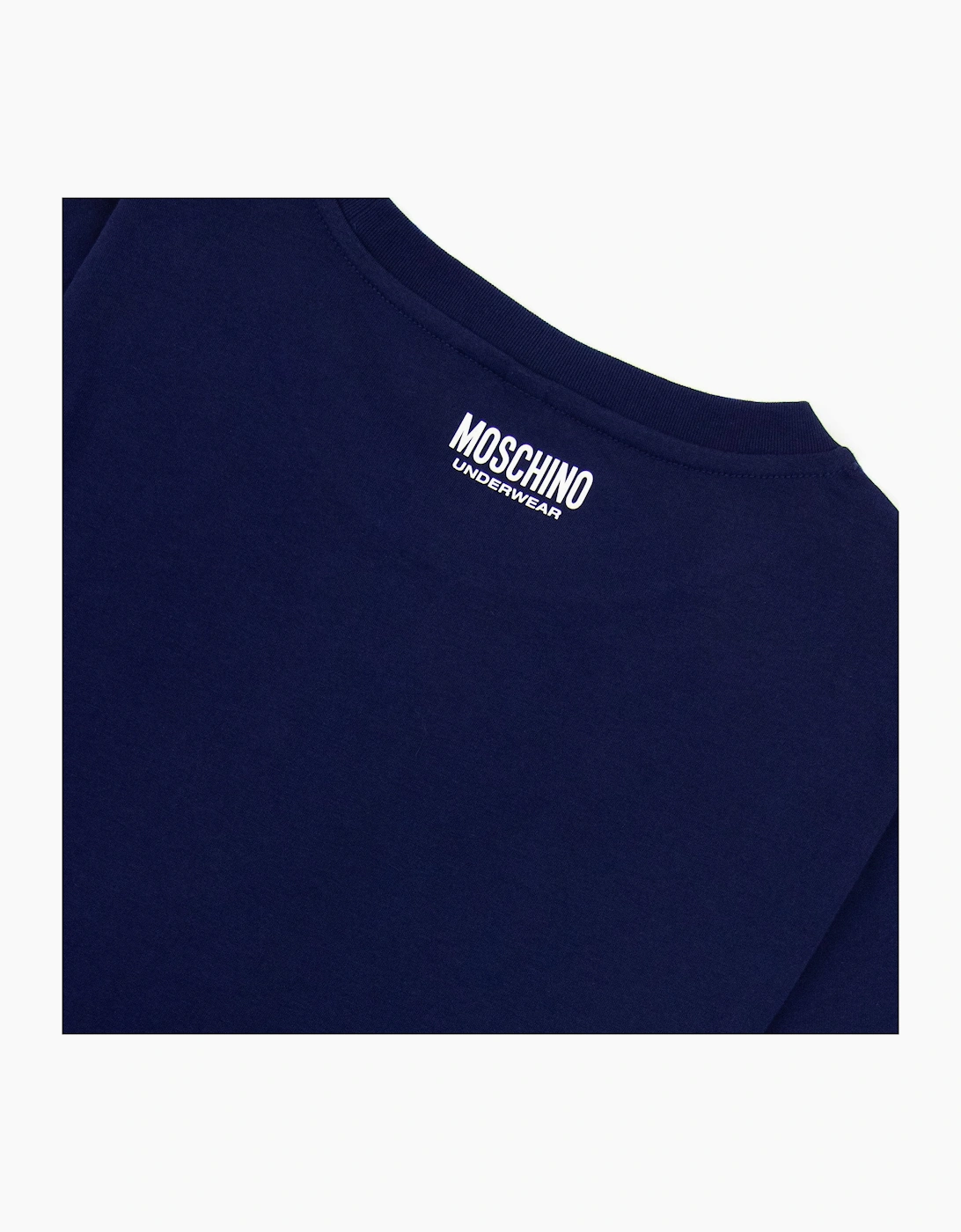 Moschino Underwear Tape Cuff Sleeve T Shirt Dark Blue