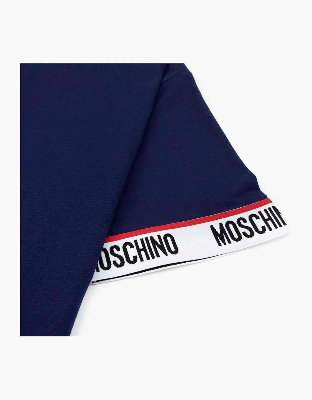 Moschino Underwear Tape Cuff Sleeve T Shirt Dark Blue