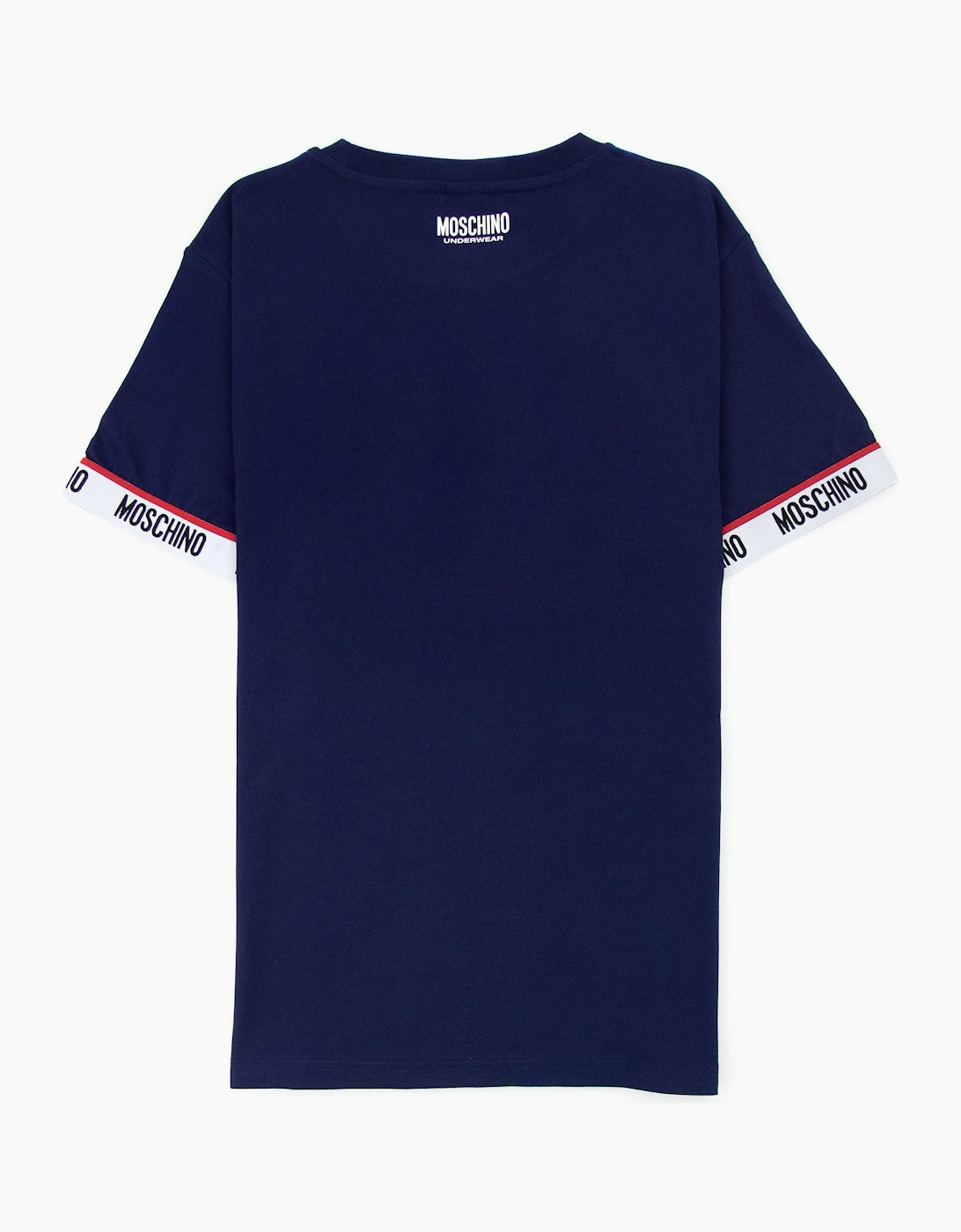 Moschino Underwear Tape Cuff Sleeve T Shirt Dark Blue