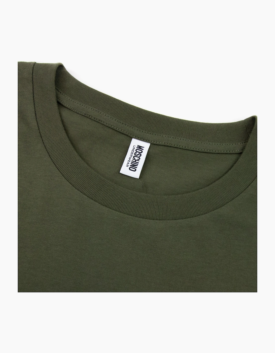 Moschino Underwear Tape Cuff Sleeve T Shirt Khaki 0430