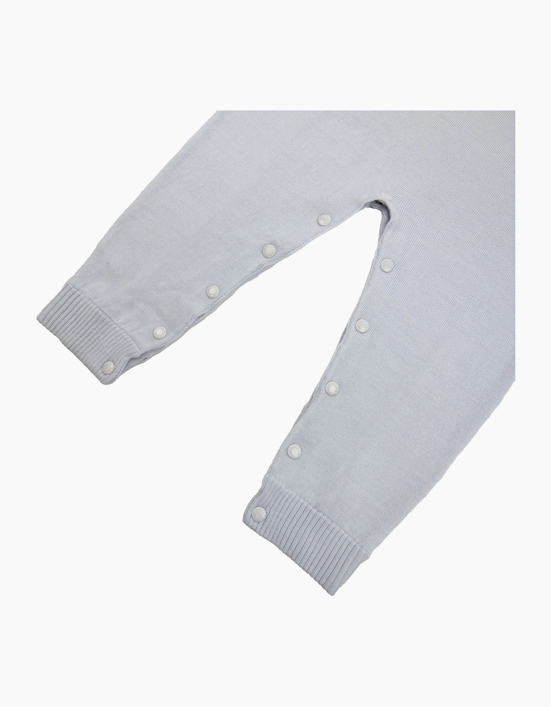 Moncler Junior Logo Wool Baby Grow Baby Blue