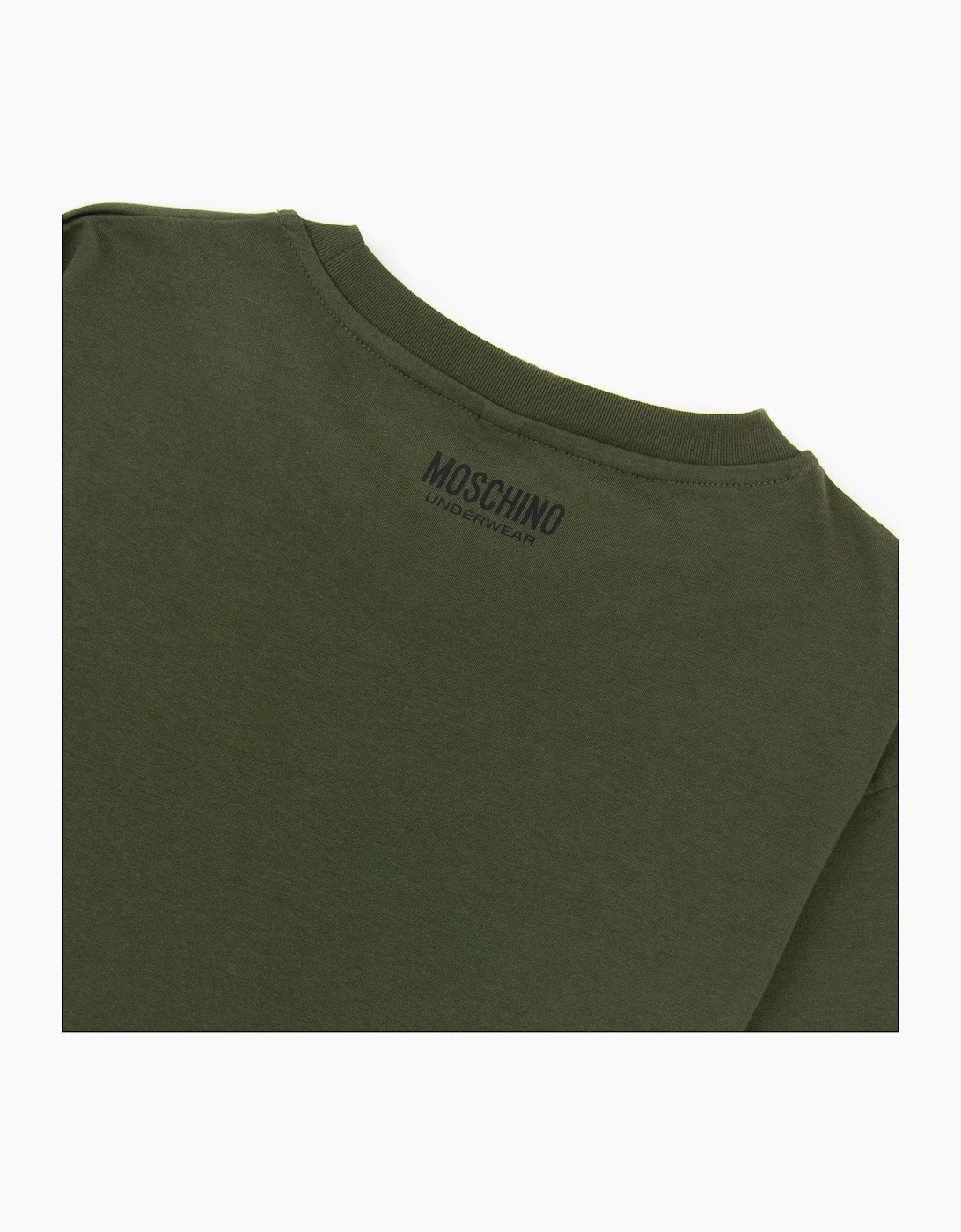 Moschino Underwear Tape Cuff Sleeve T Shirt Khaki 0430