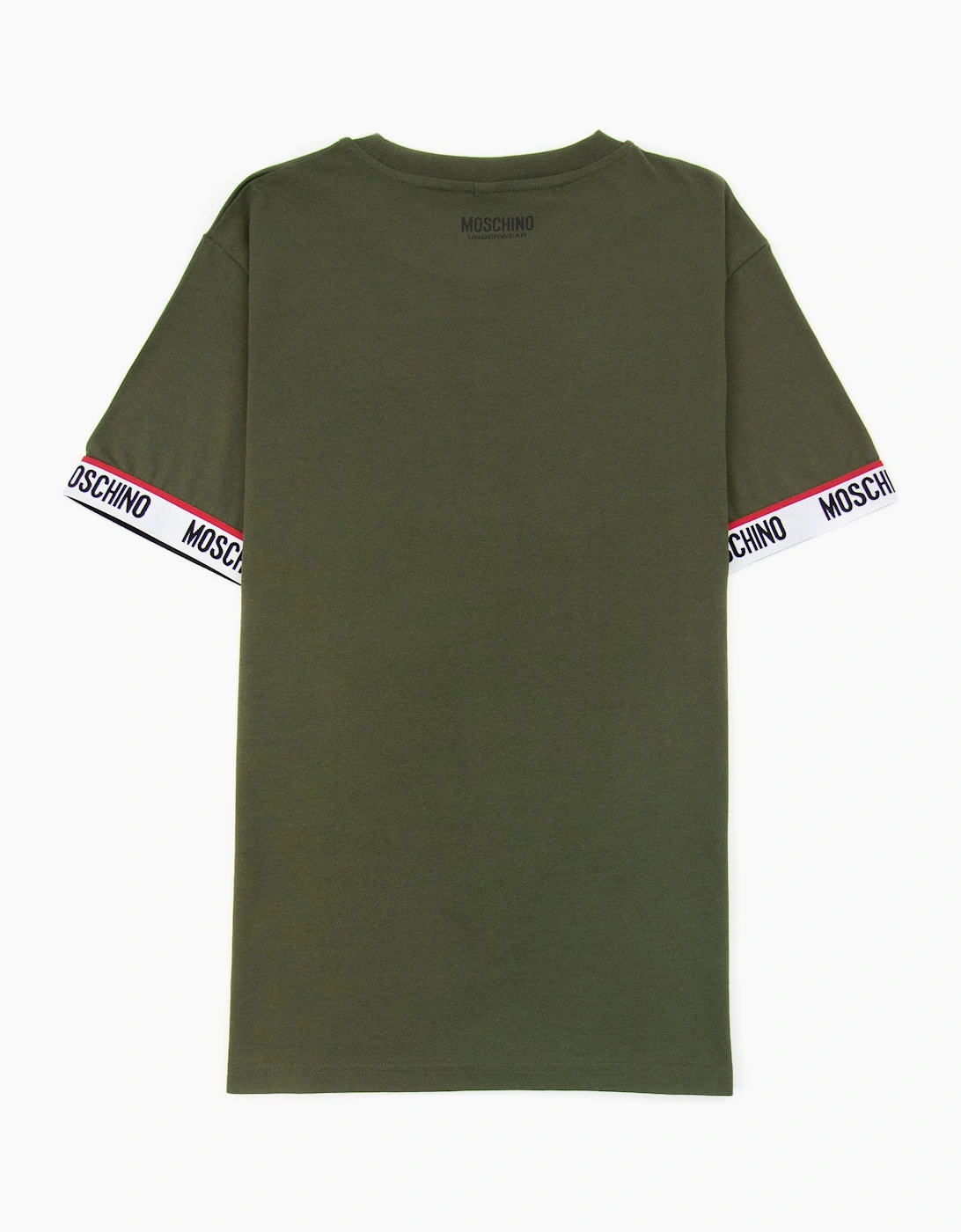Moschino Underwear Tape Cuff Sleeve T Shirt Khaki 0430