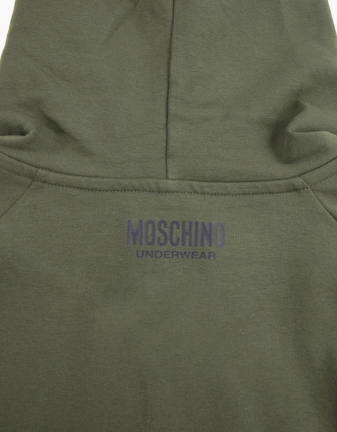 Moschino Underwear Arm Tape Logo Zip Up Hoody Khaki