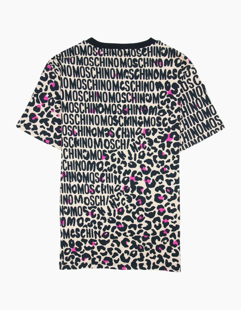 Moschino Underwear Leopard Print T Shirt Camel/black 1003