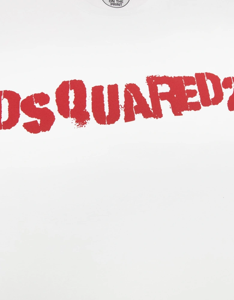 Dsquared2 Logo Print T Shirt White 100