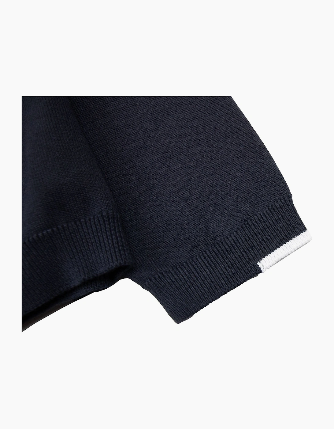 Hugo Boss Cotton-blend Full-zip Sweater With Logo Print Navy 402